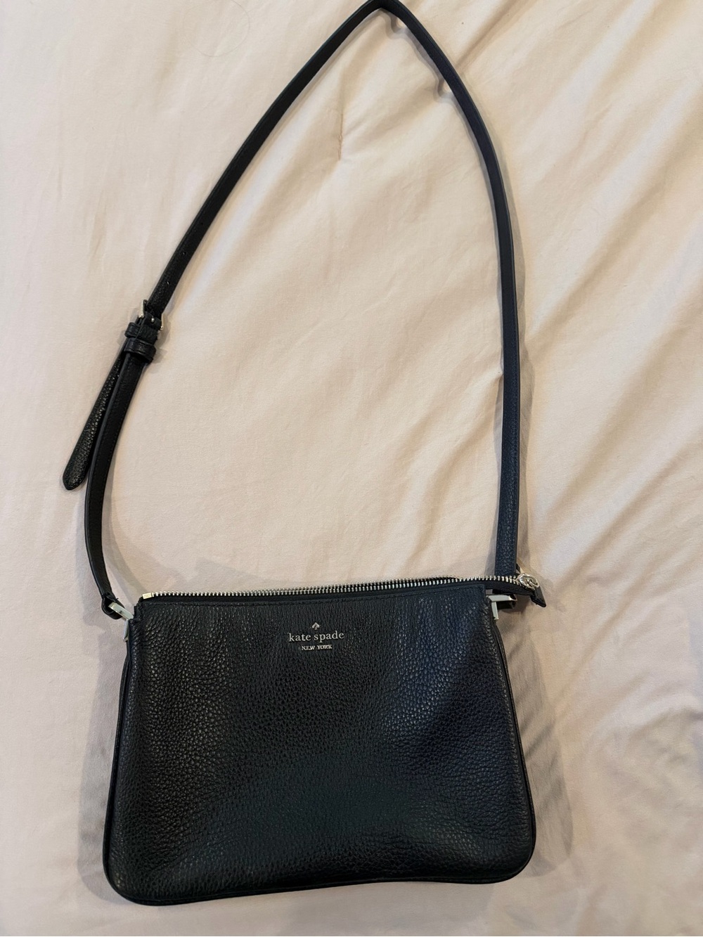 kate spade Black Pebbled Leather Crossbody
